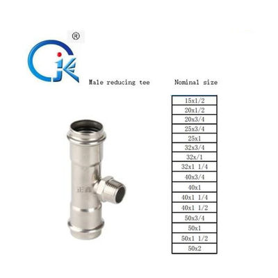 SS304 310 316 پرس فیتینگ اتصالات اتصال مساوی اتصال لوله فولادی ضد زنگ