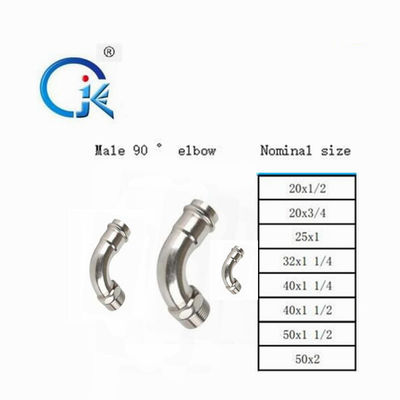 نمونه های رایگان استاندارد OEM فولاد ضد زنگ 90 درجه ANSI