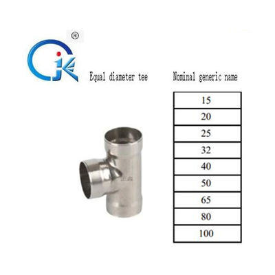 اتصالات لوله کشی فولاد ضد زنگ 304L، اتصالات T کاهش دهنده نوع M