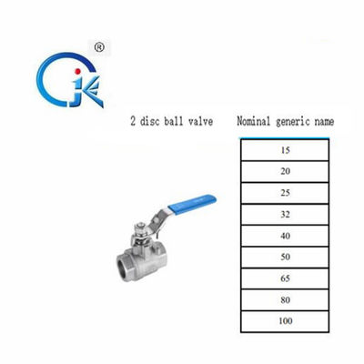 دریچه توپی دسته رزوه داخلی شیر آب استیل ضد زنگ 1000PSI