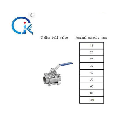 دریچه توپی دسته رزوه داخلی شیر آب استیل ضد زنگ 1000PSI