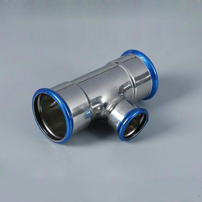 اتصالات پرس فولاد ضد زنگ ریخته گری DN15 نیکل سفید تیپ اتصالات