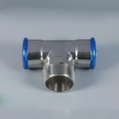 اتصالات T شکل DN50 SS304، سه راهی استیل ضد زنگ با رزوه خارجی